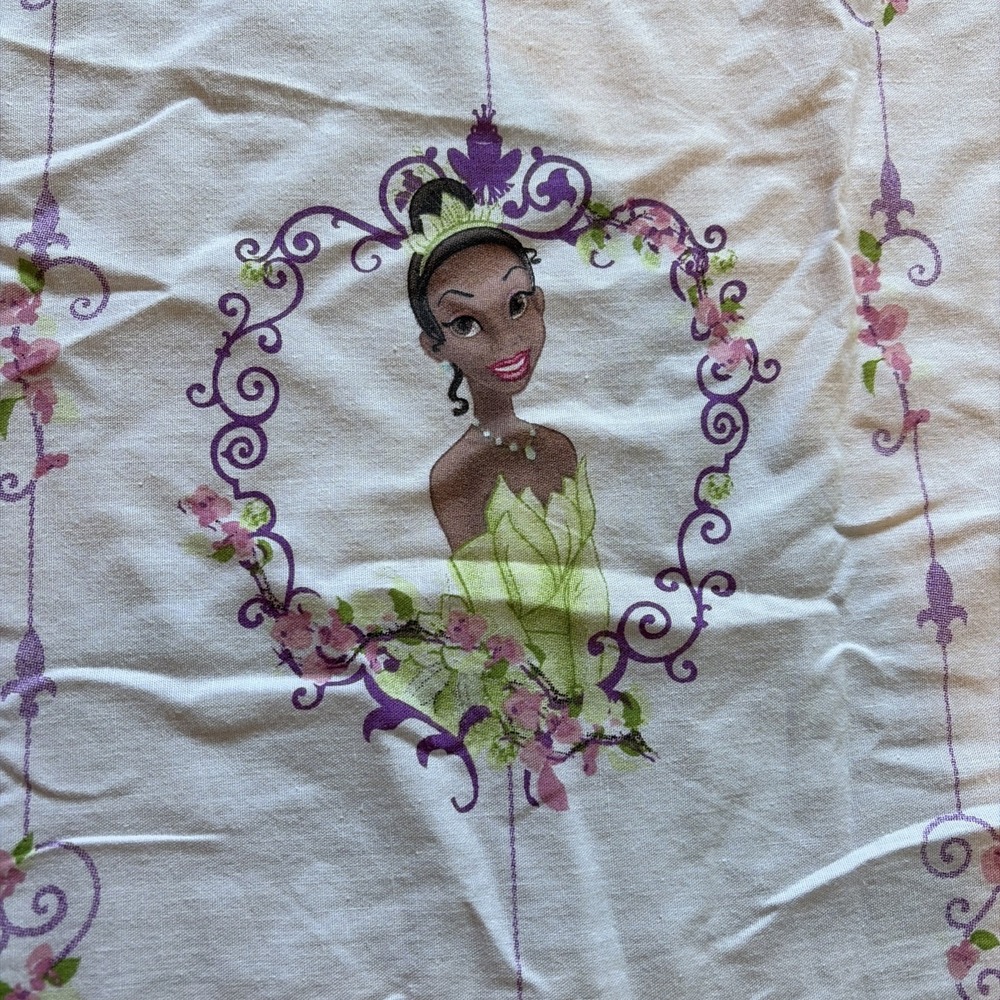 Princess Tiana Frog Twin Flat Sheet Vintage Disney